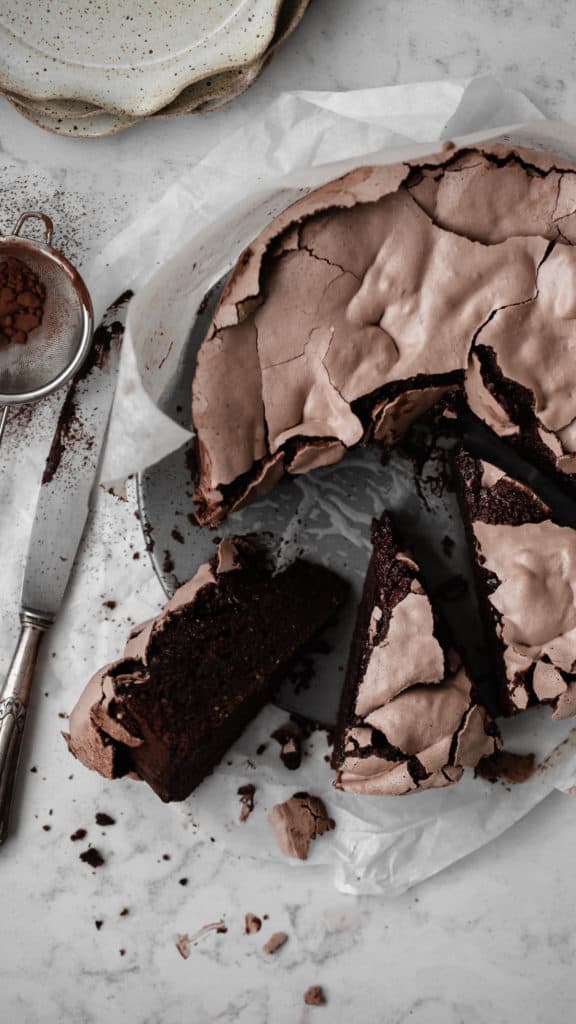 Chocolate Hazelnut Meringue Cake