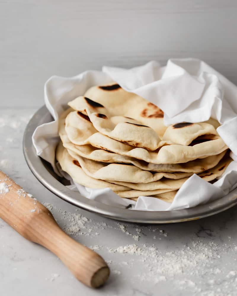 Authentic homemade flour tortillas